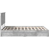  Postelja s shranjevanjem z vzglavjem Betonsko siva 150 x 200 cm, (5000106995) | Shoptok.si