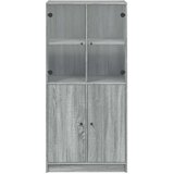  Visoka omara z vrati siva sonoma 68x37x142 cm inženirski les | Shoptok.si