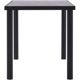  Jedilna miza črna in betonsko siva 140x70x75 cm mediapan | Shoptok.si