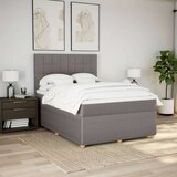 vidaXL Krevet s oprugama i madracem smeđesivi 160x200 cm tkanina | shoptok.hr