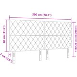  LED vzglavje z LED lučmi Diamantni Črna 100 cm Žamet, (5000044039) | Shoptok.si