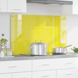 vidaXL Kuhinjski Backsplash Žuti Kaljeno staklo 100 x 60 x 0.6 cm cijene