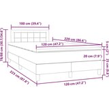  Box Spring krevet s madracem ružičasti 120x220 cm samt | shoptok.hr