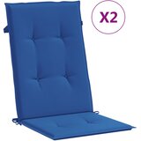  Jastuci za vrtne stolice 2 kom plavi 120 x 50 x 3 cm od tkanine | shoptok.hr