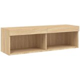  6-dijelni zidni TV elementi s LED svjetlima boja hrasta drveni | shoptok.hr