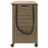  Košara za rublje s kotačima 66x35x60 cm od ratana | Eponuda.com