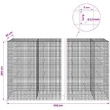  Gabion s žicom debljine 3,5 mm i mrežom 5x5 cm 650x30x200 cm | shoptok.hr