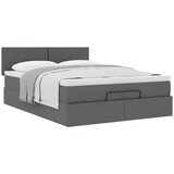  Otomanski krevet s madracem tamnosivi 140x190cm od tkanine | shoptok.hr