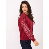 RELEVANCE Blouse-RV-BZ-A176.56-burgundy | Shoptok.si