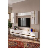 Hanah home TV komoda Ilay, bela / zlatna | Eponuda.com