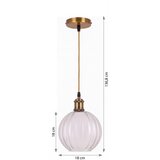 Brilagi LED luster na sajli RETRO GLASS 1xE27/60W/230V &amp;Oslash; 18 cm zlatna/prozirna Slike