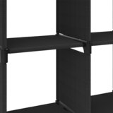 Police za izlaganje sa 6 kocki od tkanine 103x30x72,5 cm crne | shoptok.hr