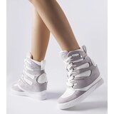 Gemre White-gray wedge sneakers Pantaleone | Shoptok.si