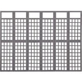 vidaXL Pregrada/rešetka sa 6 panela od jelovine siva 242,5 x 180 cm | shoptok.hr