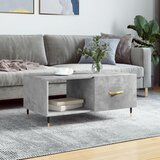 vidaXL Klubska mizica betonsko siva 90x50x40 cm konstruiran les Cene
