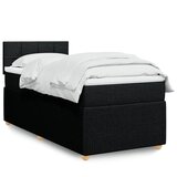vidaXL Box spring postelja z vzmetnico črna 80x200 cm blago | Shoptok.si