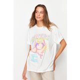 Trendyol White Boyfriend Knitted T-Shirt | shoptok.hr