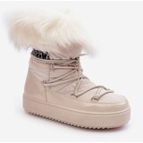 Kesi Women's Lace-up Snow Boots Santero Light Beige | shoptok.hr