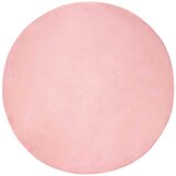 vidaXL Faux Rabbit Fur Rug Ružičasta Ø 160 cm Poliester | shoptok.hr