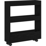  Uska kolica za pohranu Crni hrast 60 x 18 x 70 cm | shoptok.hr