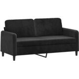 2-dijelni set sofa s jastucima crni baršunasti | shoptok.hr