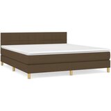  The Living Store Box spring postelja z vzmetnico temno rjava 160x200 cm blago - Box Spring Postelja, (21453955) | Shoptok.si