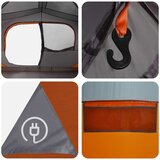 Instant šator s krovom Siva i narančasta 365 x 280 x 200 cm | shoptok.hr