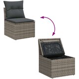vidaXL set vrtnih kauča s jastučićima, siva poli ratan akacija | shoptok.hr