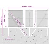 vidaXL zavarena žičana ograda s 13 pilona Zelena 0.5x50 m čelik Cijene