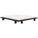 Karup Design Črna zakonska postelja iz borovega lesa z rešetko 180x200 cm Japan - | Shoptok.si