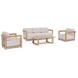 BIZZ vrtna lounge garnitura z blazinami 5-delna, aluminij