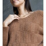 Gemre Dark beige sweater with Neveri neckline | shoptok.hr