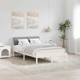  Okvir kreveta s uzglavljem Bijela i svijetlosiva 120 x 190 cm | Eponuda.com
