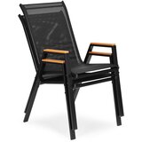 Multi Garden set od 2 vrtne stolice za terasu ili balkon, crne | shoptok.hr