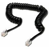 Telefonski kabel spirala 0,6m (4,0m) črn AK-460101-040-S