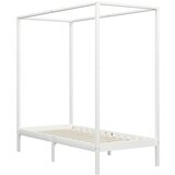Furnova Posteljni okvir z baldahinom bel iz trdne borovine 100x200 cm, (21937643) | Shoptok.si
