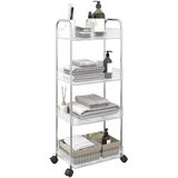Kolica za pohranu 4 nivoa prozirna 37x28x95 cm akril | shoptok.hr