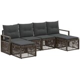  Sjedeća garnitura za vrt 6 kom. Siva poliratan 61 x 62 x 70 cm | shoptok.hr