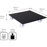 Wagner Pomični podstavek za lončnice ALASKA, aluminij, nosilnost 100 kg, DxŠ 450 x 450 mm, črne barve | Shoptok.si