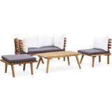 The Living Store Vrtna sedežna garnitura 5-delna trden akacijev les - Vrtna Sedežna Garnitura, (21421616) | Shoptok.si