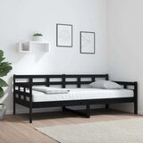  Dnevna postelja črna trdna borovina 90x190 cm, (20727145) | Shoptok.si