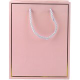 GIFT Darilna vrečka z zlatim okvirjem mešanih barv 23 x 18 x 10 cm | Shoptok.si