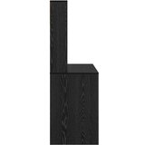 vidaXL Miza s polico Črni hrast 91 x 50 x 149 cm Konstruiran les | Shoptok.si