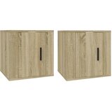 vidaXL Stenska TV omarica 2 kosa sonoma hrast 40x34,5x40 cm, (20732839) | Shoptok.si