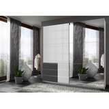 Modern Living Omara Z Drsnimi Vrati Level 36 D, Bela, Barva Grafita | Shoptok.si