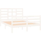  Okvir za krevet masivno drvo bijeli 120x190 cm 4FT mali bračni | shoptok.hr