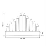 Brilagi LED Drveni božićni svećnjak 10xLED/2xAA | Eponuda.com