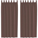 vidaXL Voile zavese z rod žepi 2 kosa rjava, (21827078) | Shoptok.si