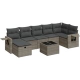 Maison Chic Seti vrtnega pohištva - Vrtna garnitura - Vrtni pohištvo set 8-delna z blazinami siv poli ratan, (21799155) | Shoptok.si