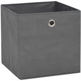 vidaXL Škatle za shranjevanje 4 kosi netkano blago 32x32x32 cm sive | Shoptok.si